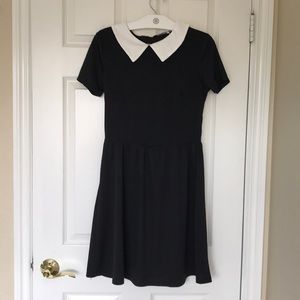 Black dress with white Peter Pan collar